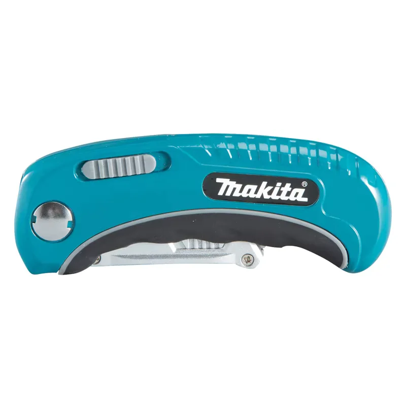 Makita B-65501 Quick Change Utility Knife Moulded Rubber Handle Handy Metal Safe Cutting 10 Blades Hand Tool