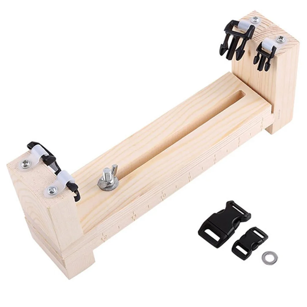 우산 끈 직조 나무 프레임 조절 가능한 끈 팔찌 제작 DIY 공예 도구 키트 야외 스포츠 수제용