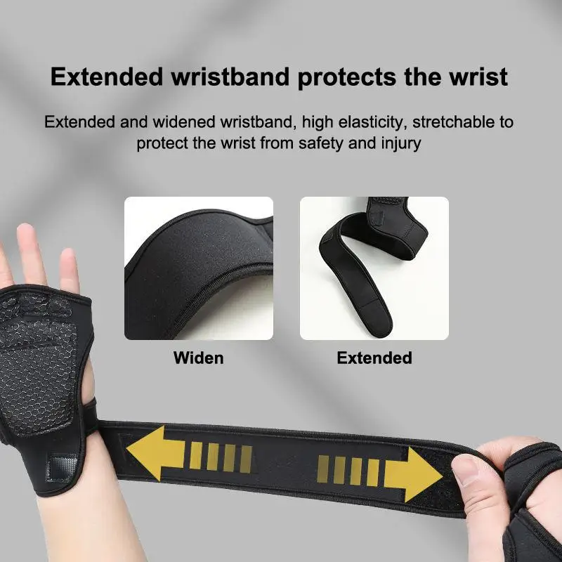 

New 1Pair Weightlifting Training Gloves Men Women Fitness Sports Bodybuilding Gymnastics Gym Hand Wrist Palm Protector Gloves