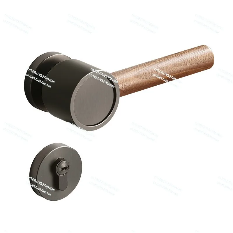 

Черный и серый орех, бревенчатая ретро дверная ручка, деревянный дверной замок, магнитная присоска, бесшумный механический дверной замок для комнаты, ручка замка