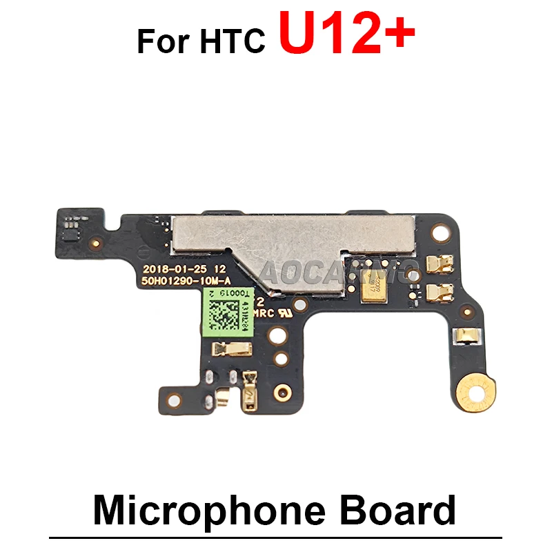 Imagem -04 - Microfone Mic Placa Pequena Cabo Flexível Peça de Substituição para Htc U11 Mais U12 Plus Peças