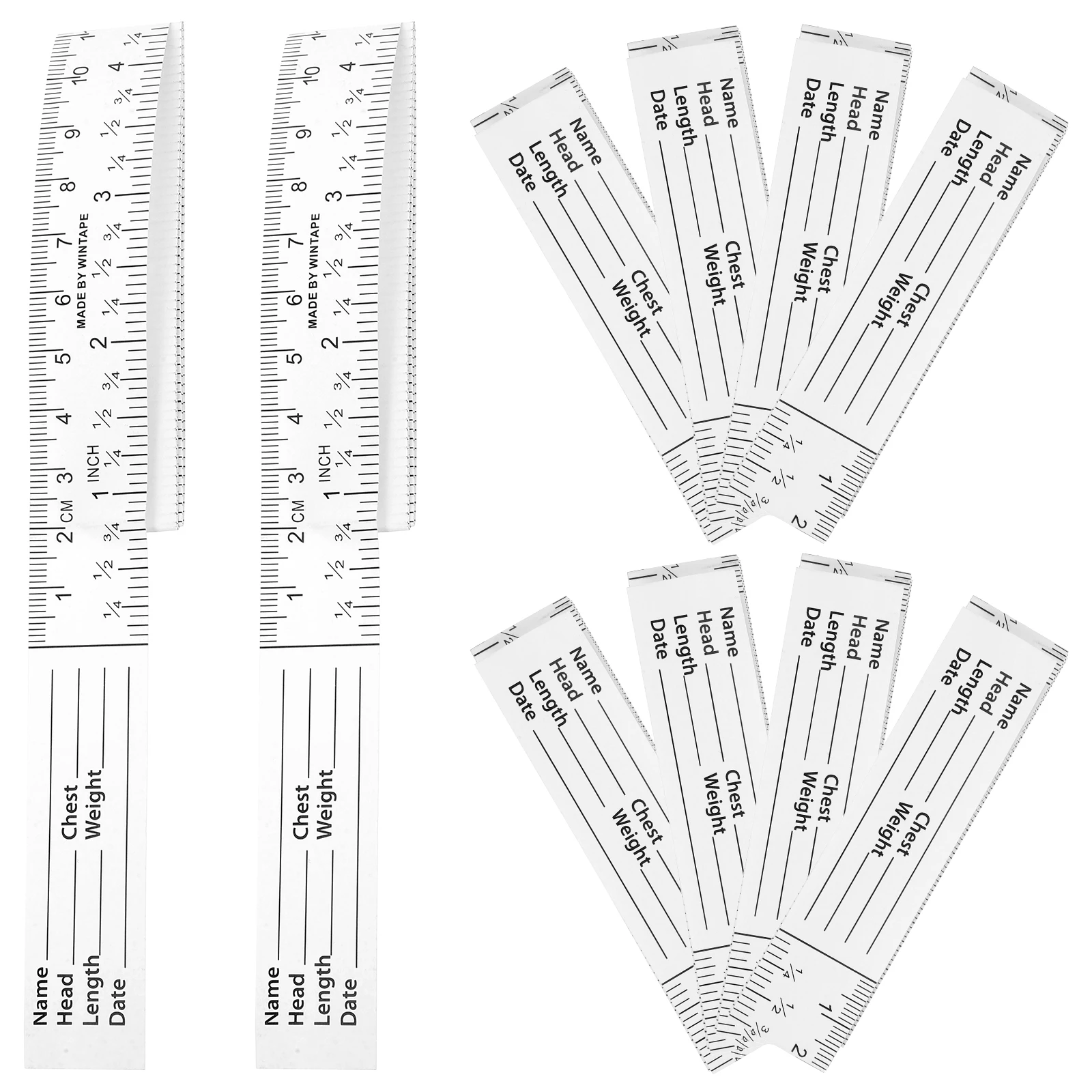 

10pcs Paper Dieting Tape Measure 150cm Single Sided Clear Scale Dieting Measurement Tailor Tape Cloth Measuring Accessories