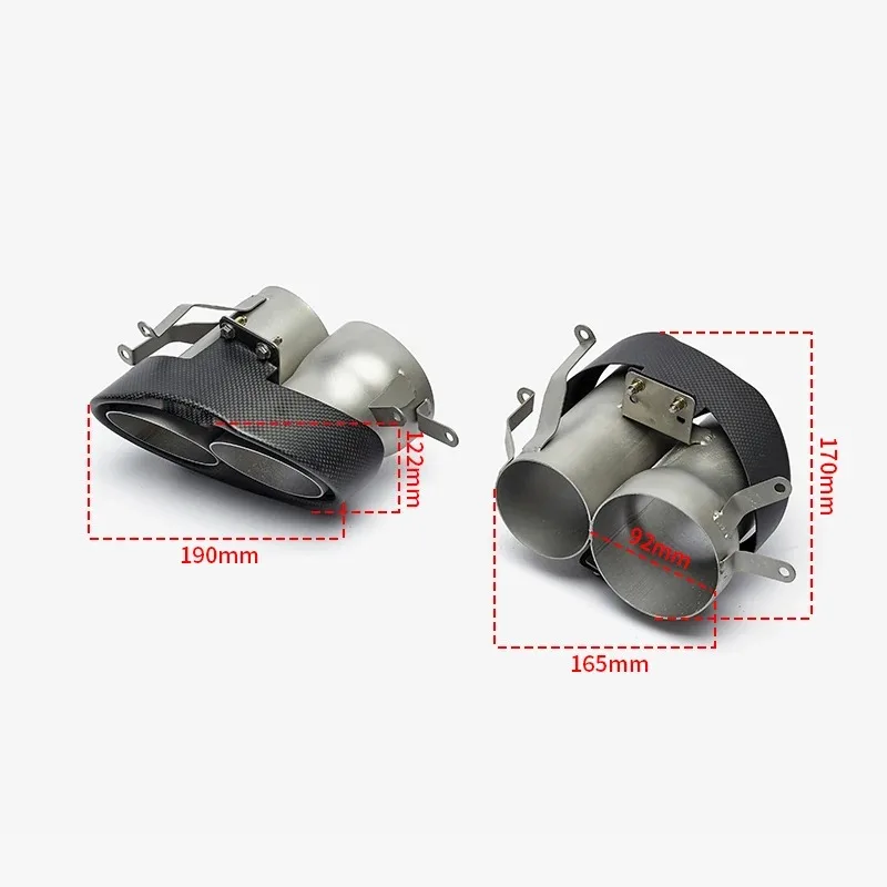 1 Pair Carbon Fiber Exhaust Pipe for Audi S6 S7 S5 S4 RS6 RS7 RS6 RS3 RS4 RS5 Muffler Tip Tailpipe Exhaust System Nozzle