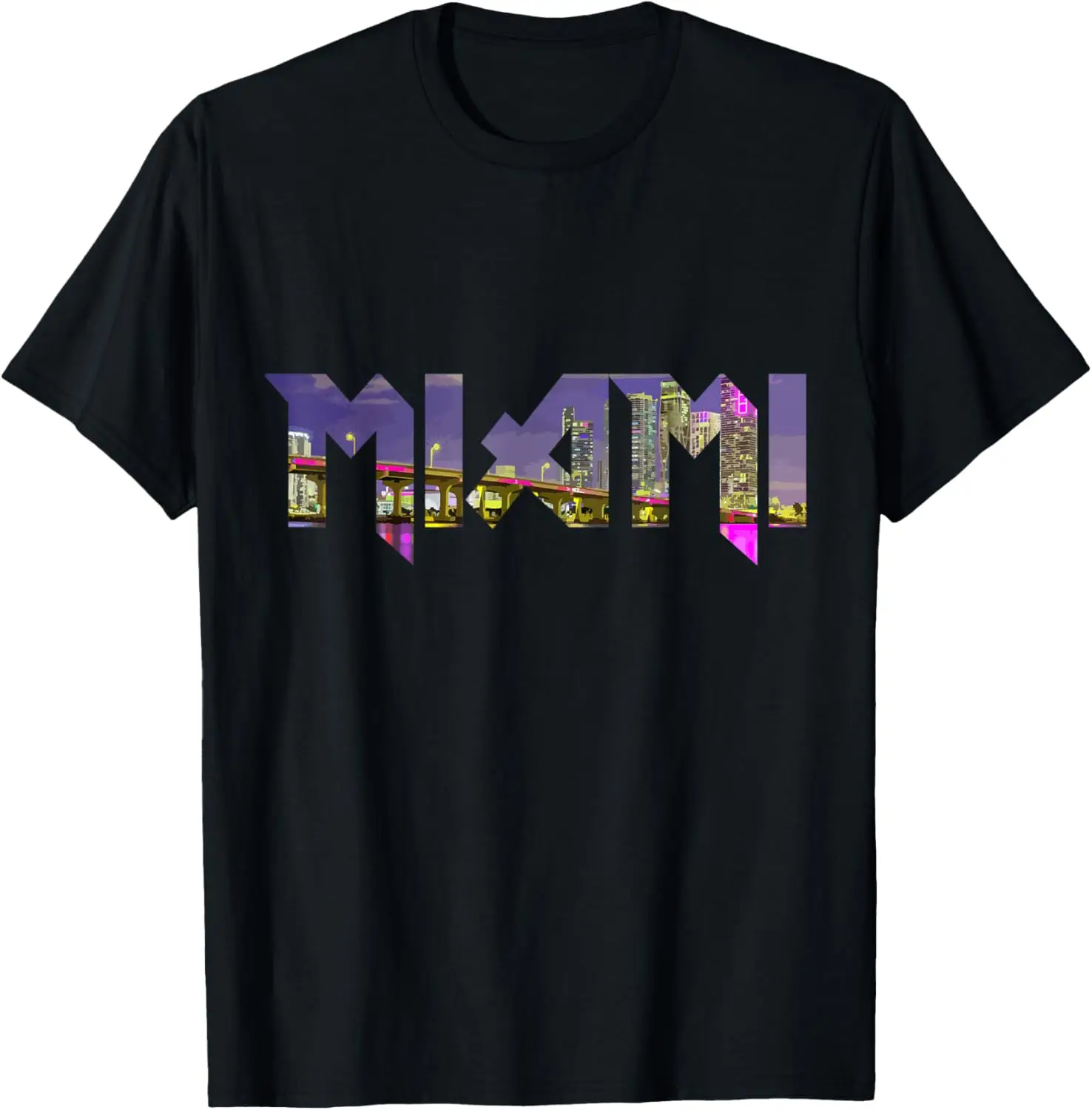 T-shirt retrò dell'orgoglio vintage della Florida di Miami Skyline