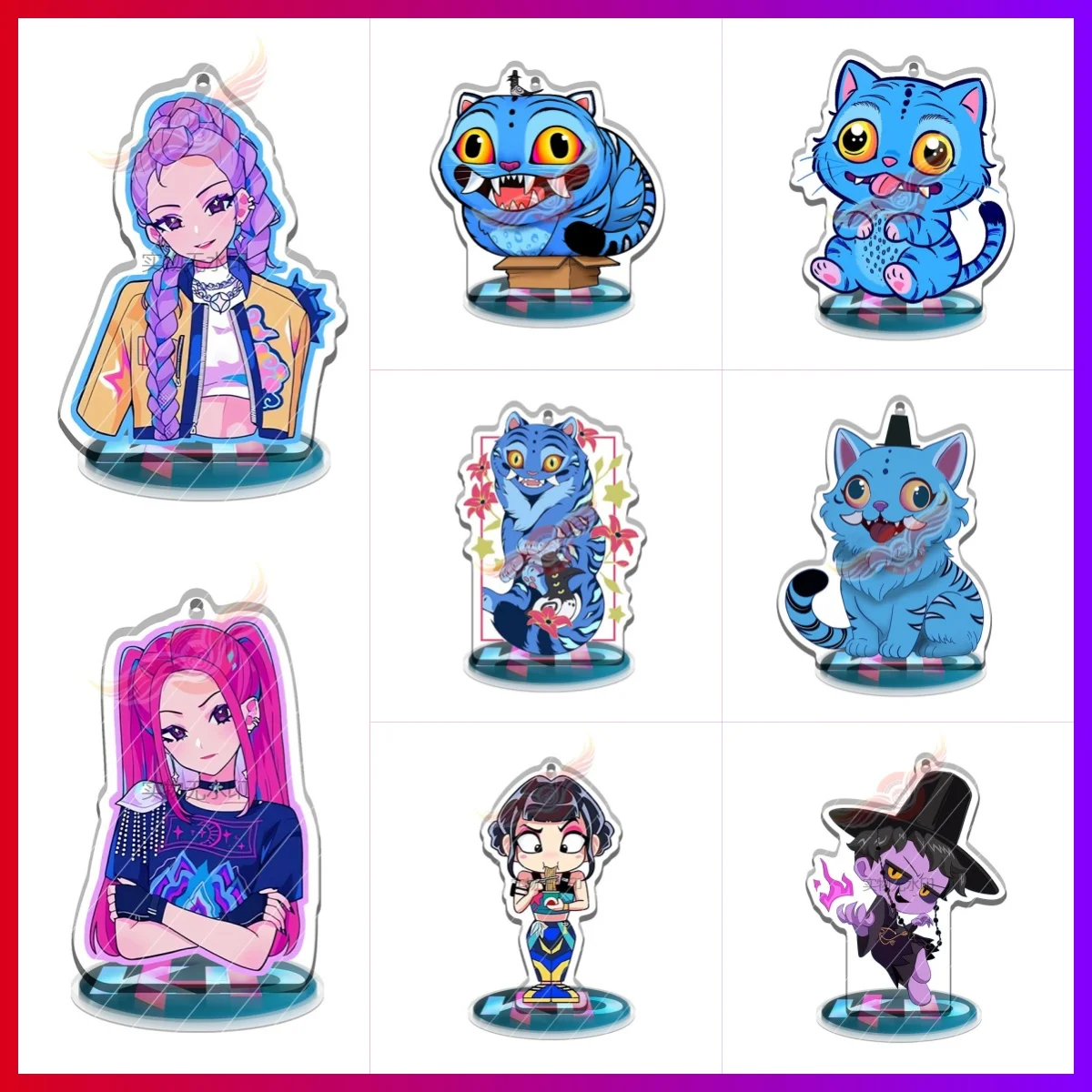 

Q Cute and sweet Anime Acrylic Stand Kpop Demon Hunters Huntrix Rumi Zoey Mira Decorations Accessories Saja Ornaments Good Gift
