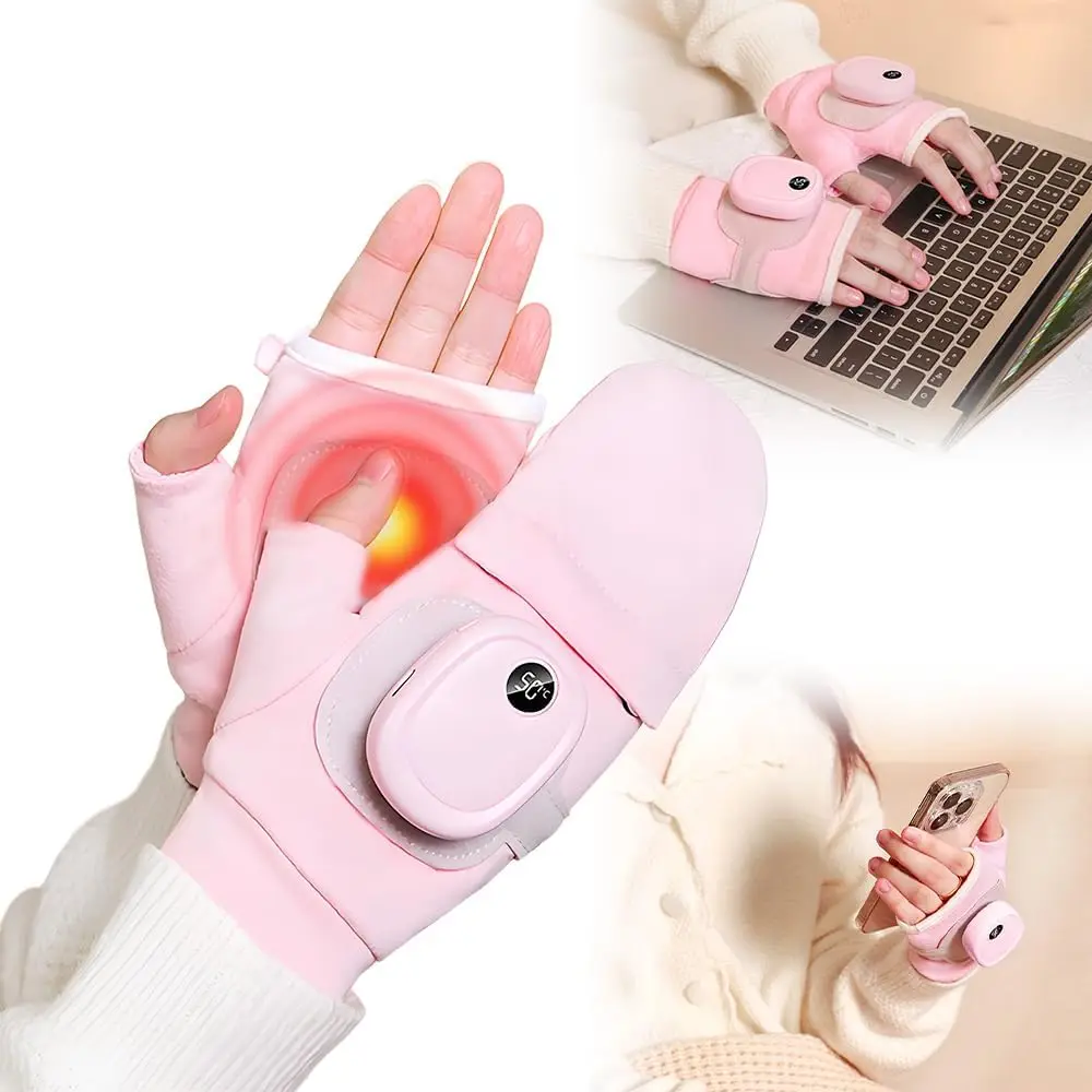

Smart Heated Gloves Type C Charging 3 Temperature Settings Magnetic Closure Washable for Motorcycle Ski Winter Activities