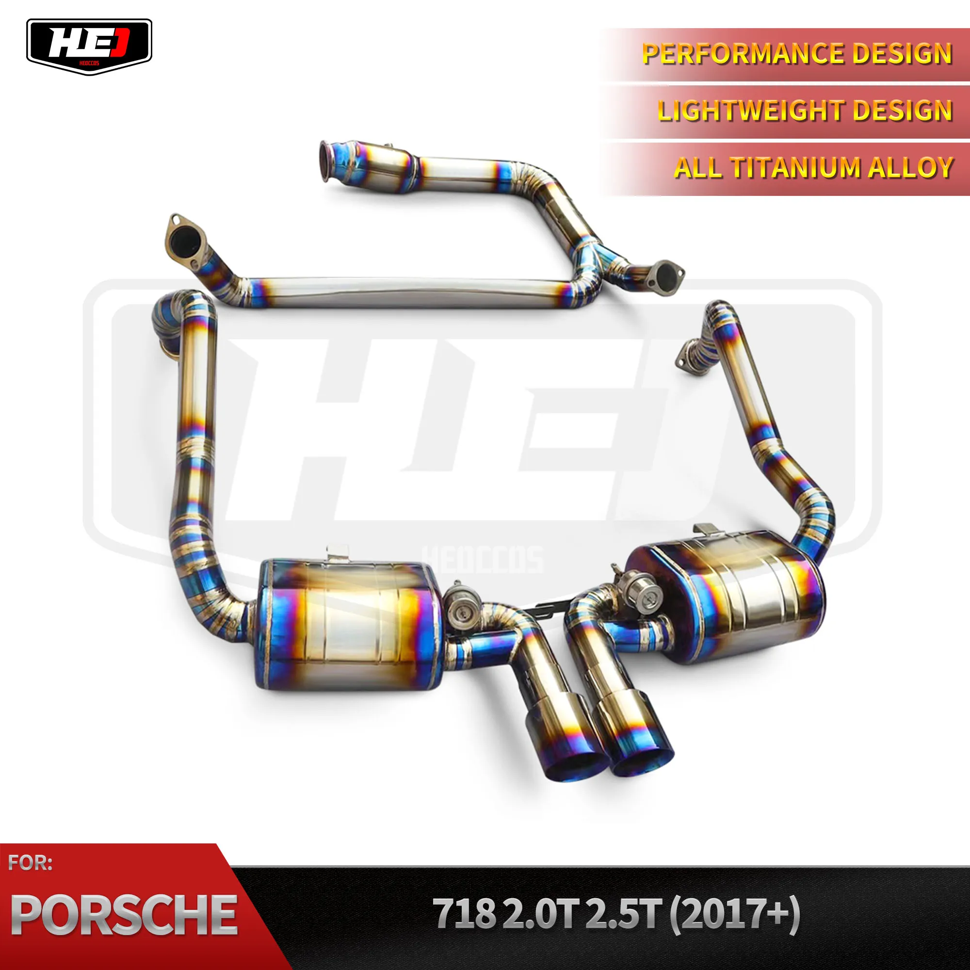 HEO For Porsche 718 Boxster/Cayman 2.0T 2.5T TT Alloy Intelligent Valve cat Back Exhaust Perfect Installation Performance