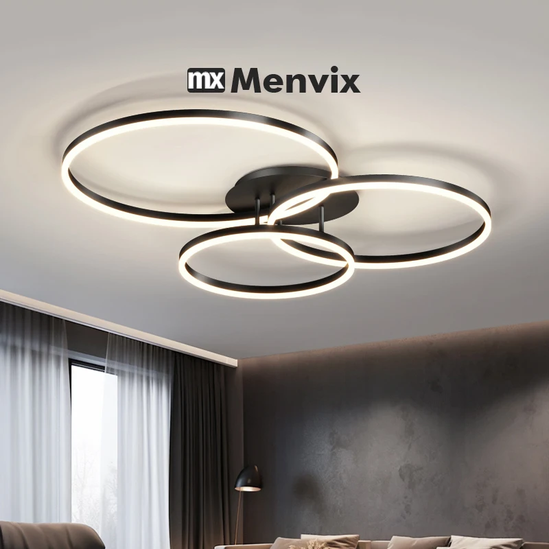 北欧クリエイティブラウンド家庭用 LED シャンデリア 3 色ランプモダンなスタイルの天井ランプ寝室のライトダイニングルームランプ