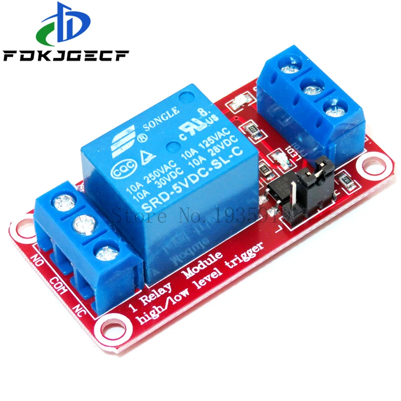 5V 12V 24V One 1 Channel Relay Module Board Shield with optocoupler Support High and Low Level Trigger for Arduino