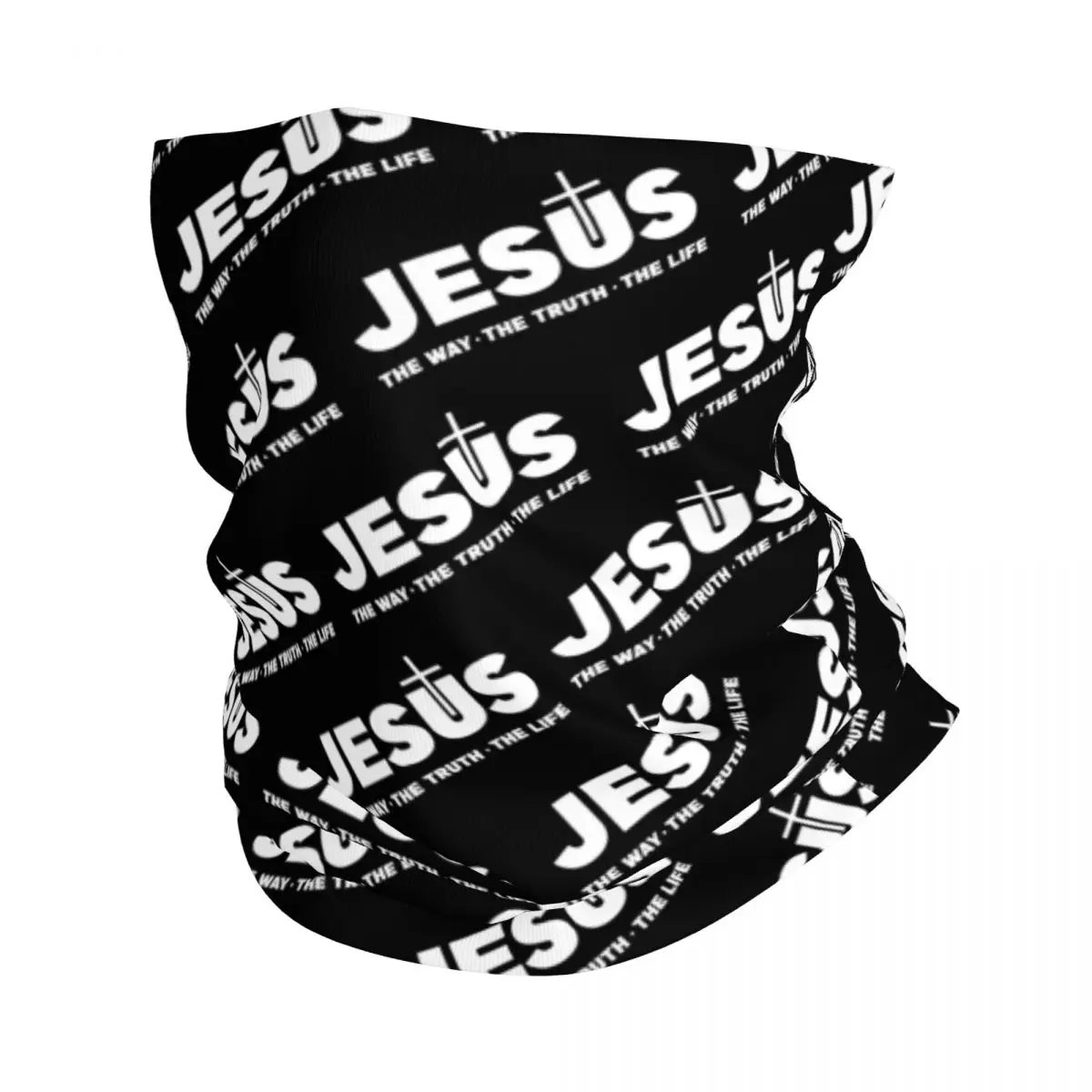 Jesus Christ The Way The Truth The Life Bandana Neck Gaiter for Hiking Camping Wrap Scarf Religion Christian Faith Headband