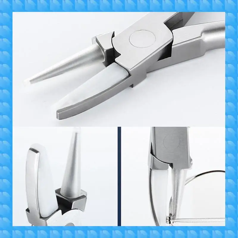

Semi-Circular Square-Headed Pliers Optical Tools Fine-Tuning Glasses Long Service Life