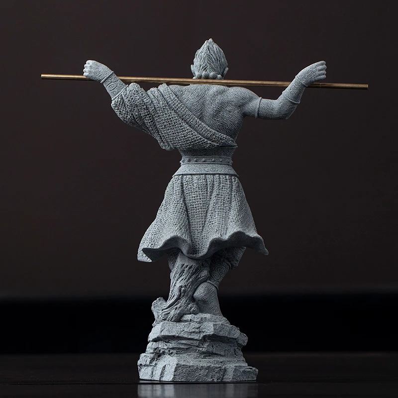 Stone Sun Wukong sculptures Figurines Mythical figures buddha Home Living Room Office Wealth Luck Feng Shui Decor Stone Buddha
