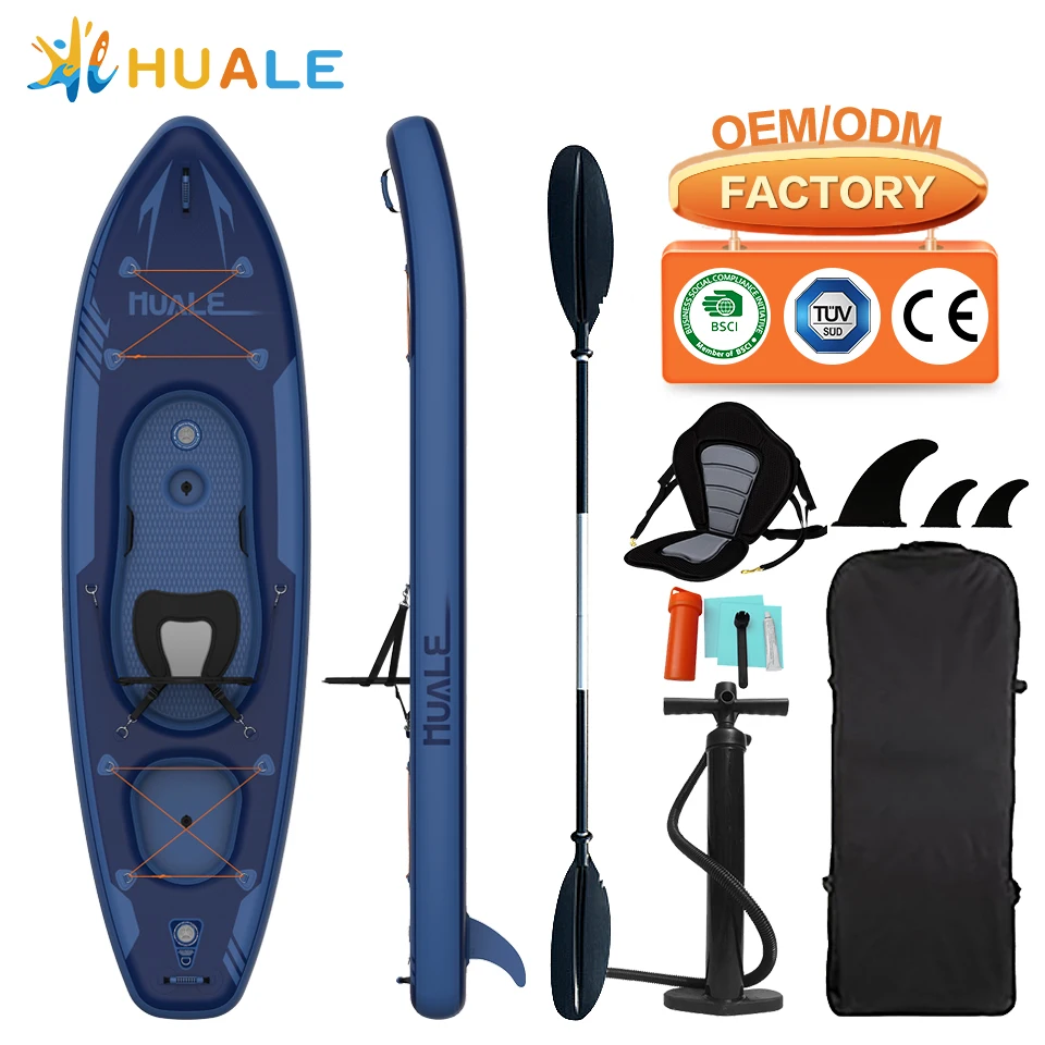 2‑Person Eco‑Friendly Foldable Inflatable Pedal Kayak High‑Pressure Fishing Rowing Canoe Wholesale for Water Sport Custom