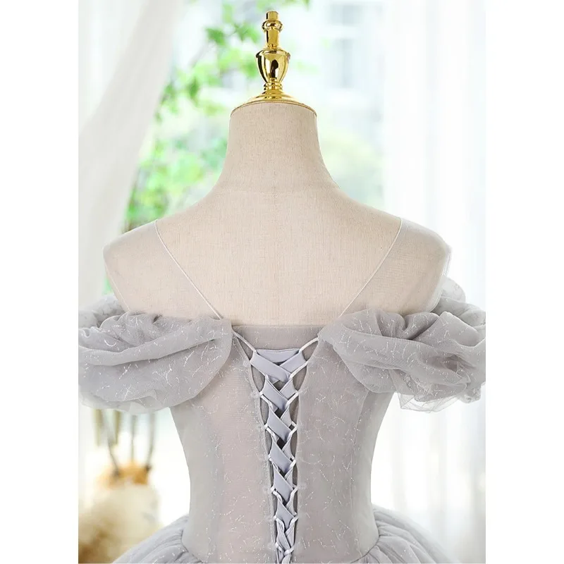 Vestido de moda vestido de princesa para mujer 2025 otoño nuevo estilo temperamento fiesta de cumpleaños Hada regalo para adultos vestido de novia corto