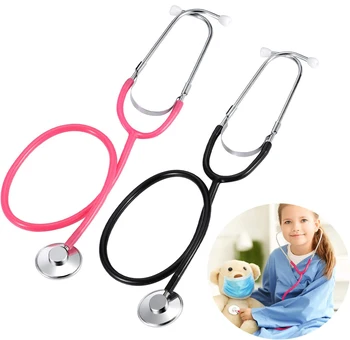 Dzieci stetoskop zabawka praca pielęgniarska prawdziwy stetoskop zestaw lekarza dla dzieci do odgrywania ról udawać grę lekarz strój pielęgniarki akcesorium