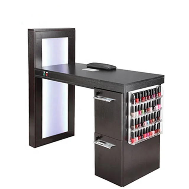 طاولة أظافر أنيقة لفن الأظافر مع رف تلميع