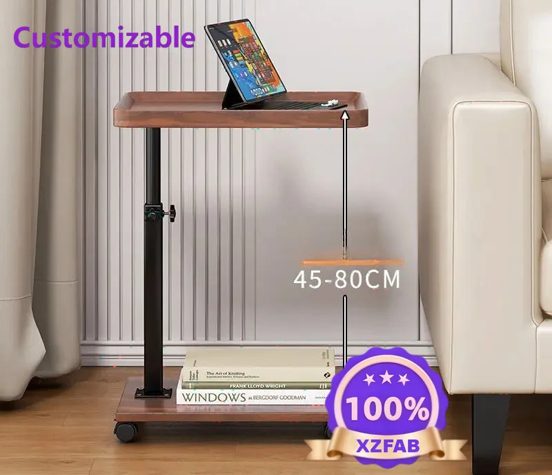 Factory Direct 2026 Wholesale small side table can be lifted and lowered with wheels for household use, living room side table