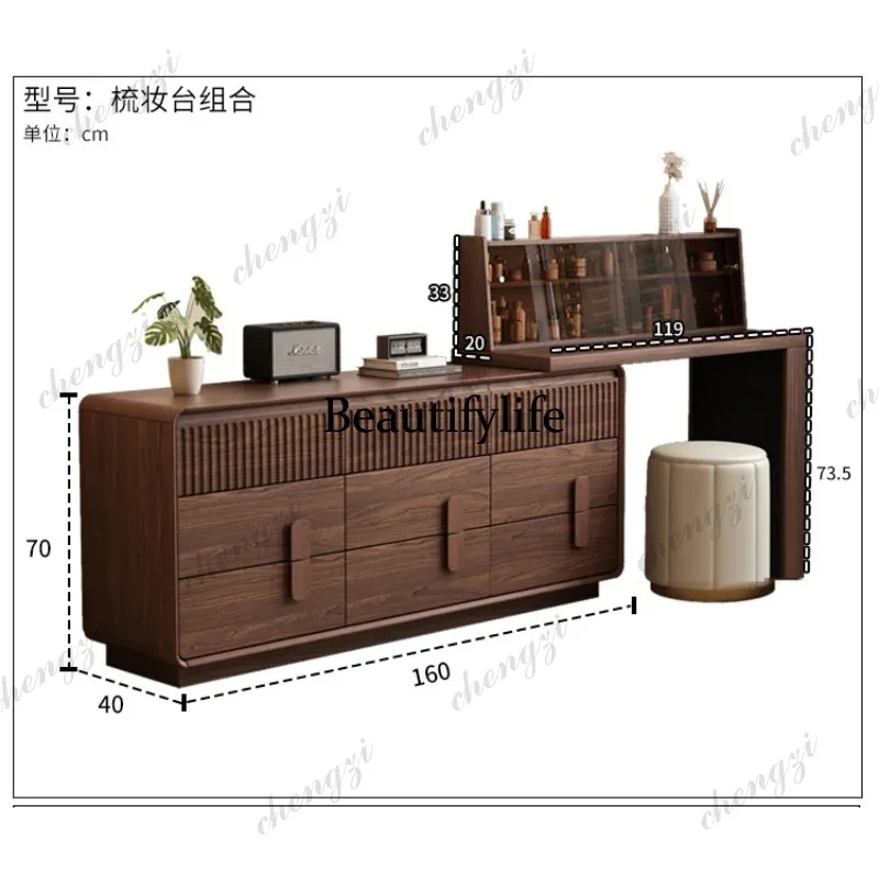 Wooden Storage Vanity Table Aesthetic Full Set Europa Luxury Organizer Dresser Makeup Drawers Tavolo Da Trucco Home Furniture