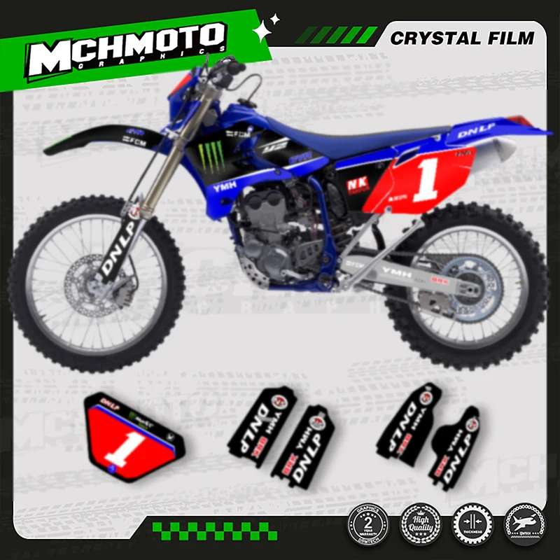

MCHMFG Motorcycle Graphics Stickers Kits Number Name Custom For YAMAHA WR250F WR450F WRF 250 450 2003 2004 2005 2006