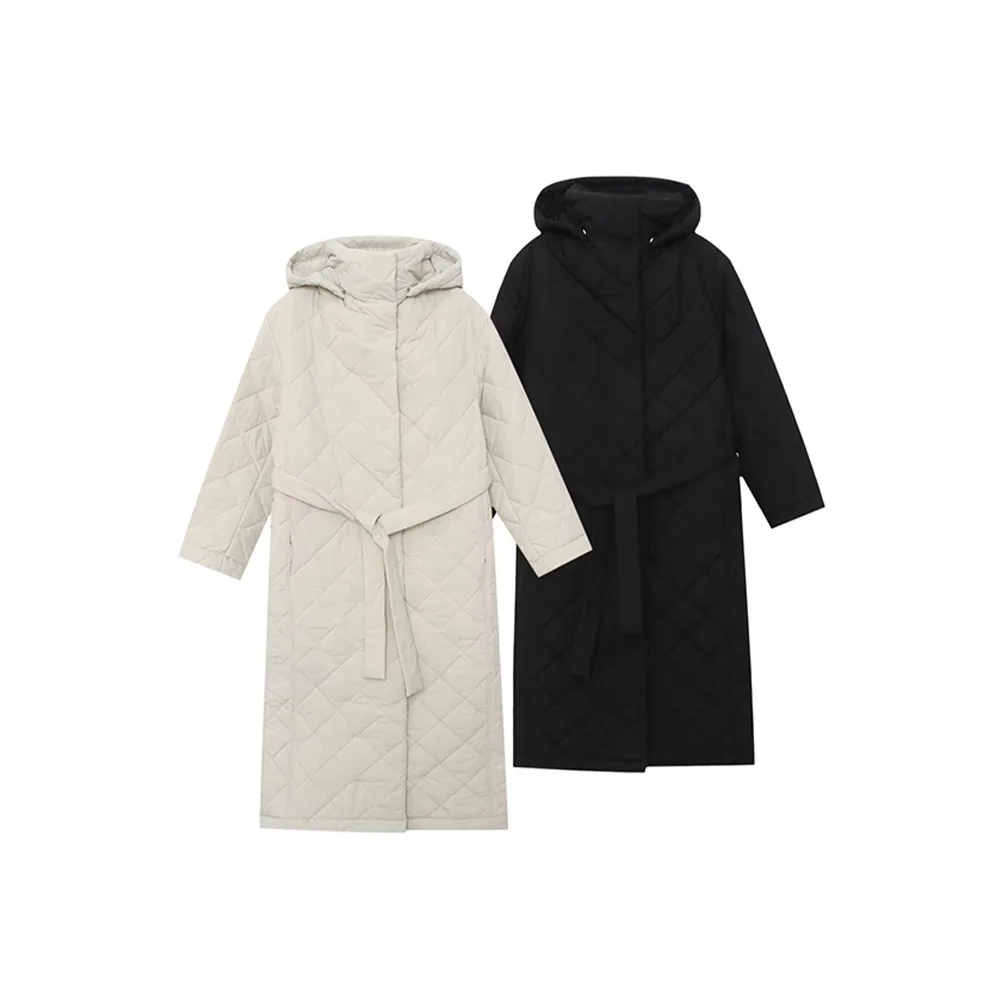 

2025 WOMAN Autumn New Fashion Thick Parkas Coats Vintage Long Sleeve Pockets hooded chic Female Outerwear Chic Tops