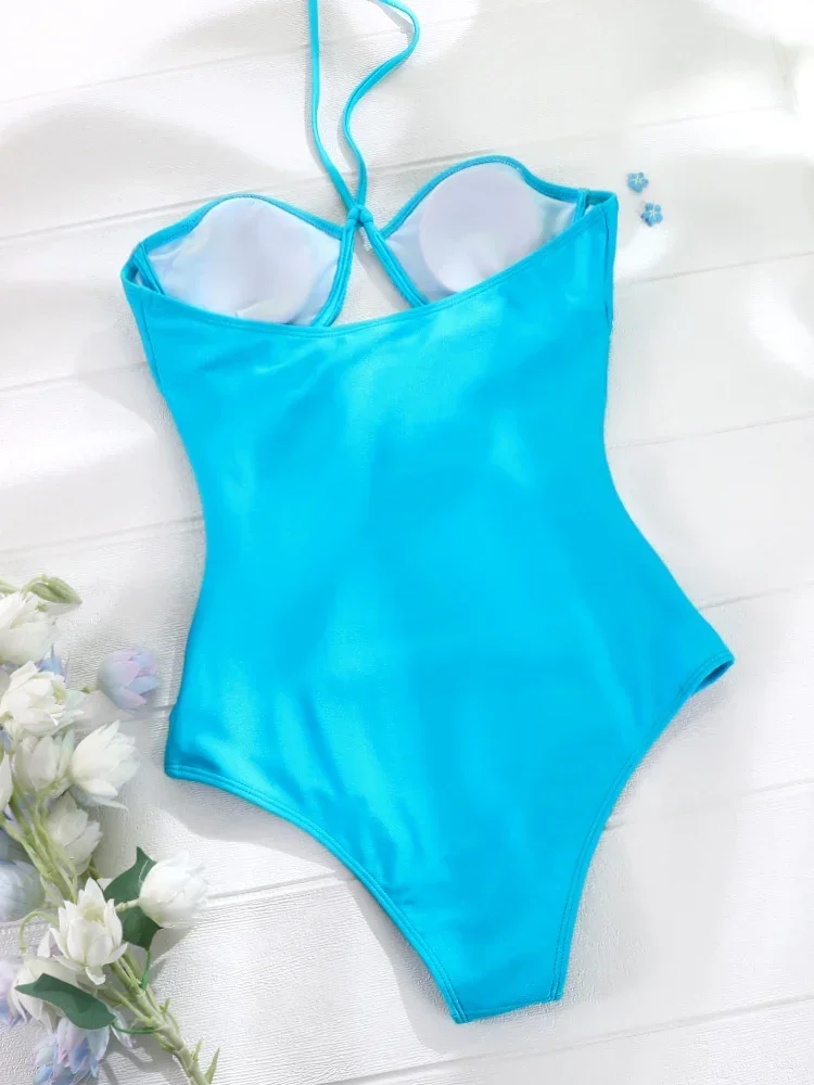 2025 Costume intero monokini sexy da donna 2024 Costume da bagno push up Costume da bagno scava fuori Body tagliato Abiti interi