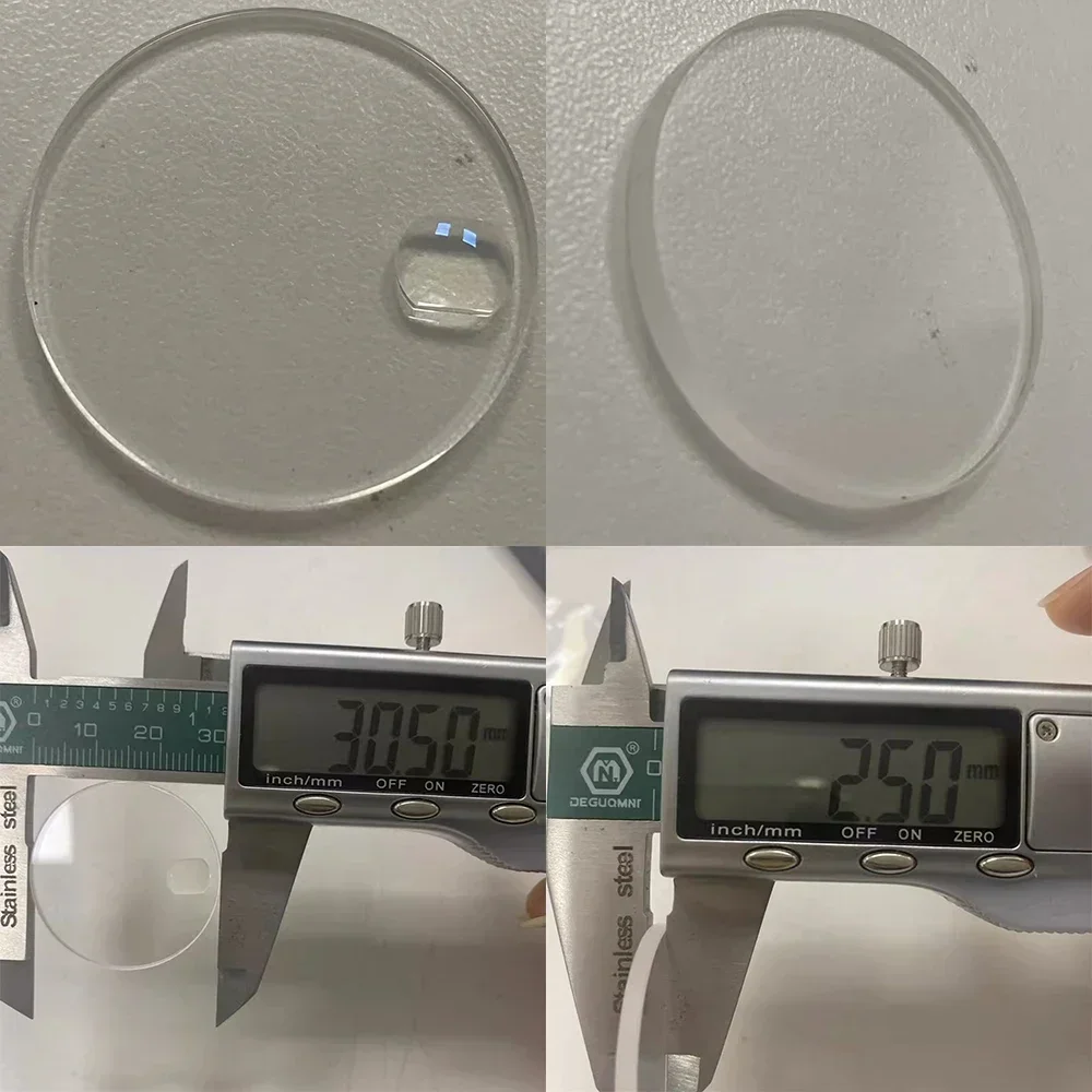 استبدال ساعة مرآة الياقوت الزجاج الرجال ساعة كريستال إصلاح أجزاء شقة/المكبر ساعة الزجاج قطر 30.5 مللي متر سميكة 2.5 مللي متر