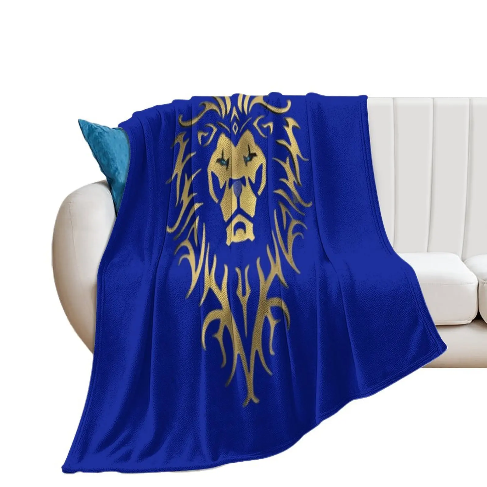 Alliance logo of the game World of warcraft - WoW - Throw Blanket sofa bed Shaggy blankets ands Blankets