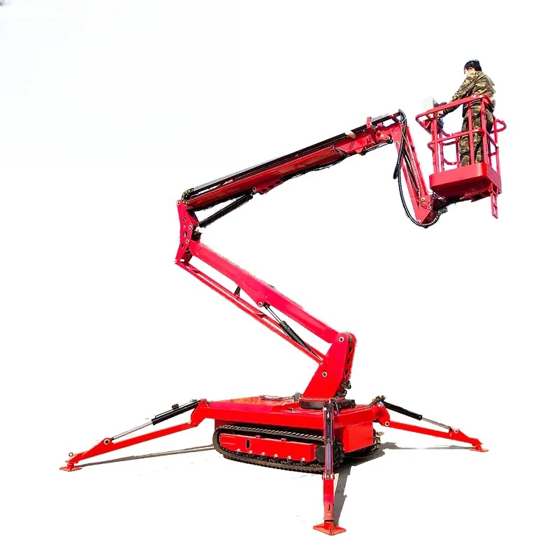 Electric Scaffolding Platform Hydraulic Lifting Equipment Used in Orchard Picking Electric Self-propelled Curved Arm Lif
