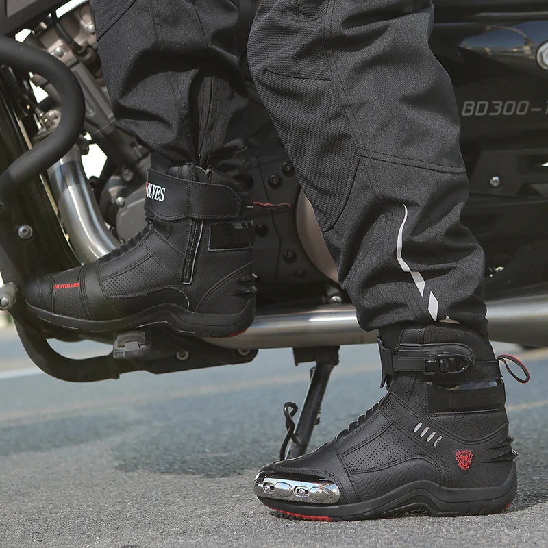 

Motorcycle protective riding boots unisex four season fashion off-road high top breathable anti slip wear-resistant cycling boot