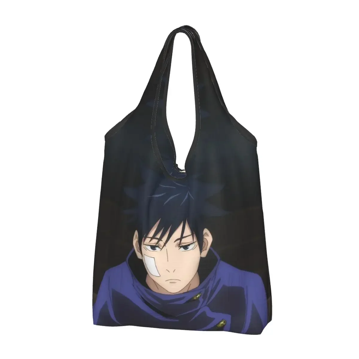 Megumi Besto Friendo Jujutsu Kaisen Sukuna Anime Portable Tote Shopping Bags Reusable Shopper Bag Grocery Handbag Shoulder Bag