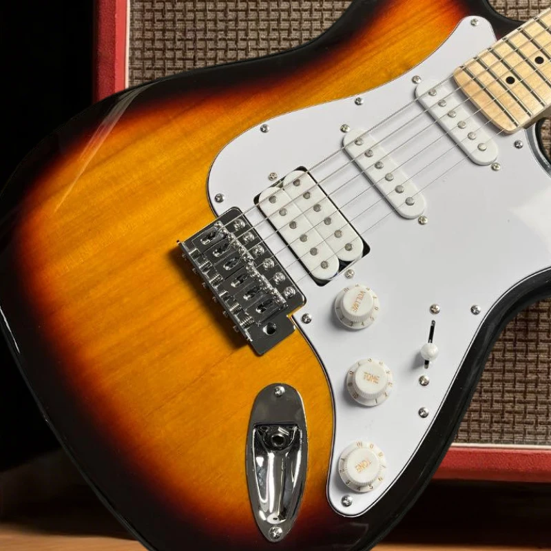 

Коричневая электрогитара STS Fortune с корпусом из павловнии и грифом из клёна, 6-струнная, бесплатная доставка, подарок на Новый год