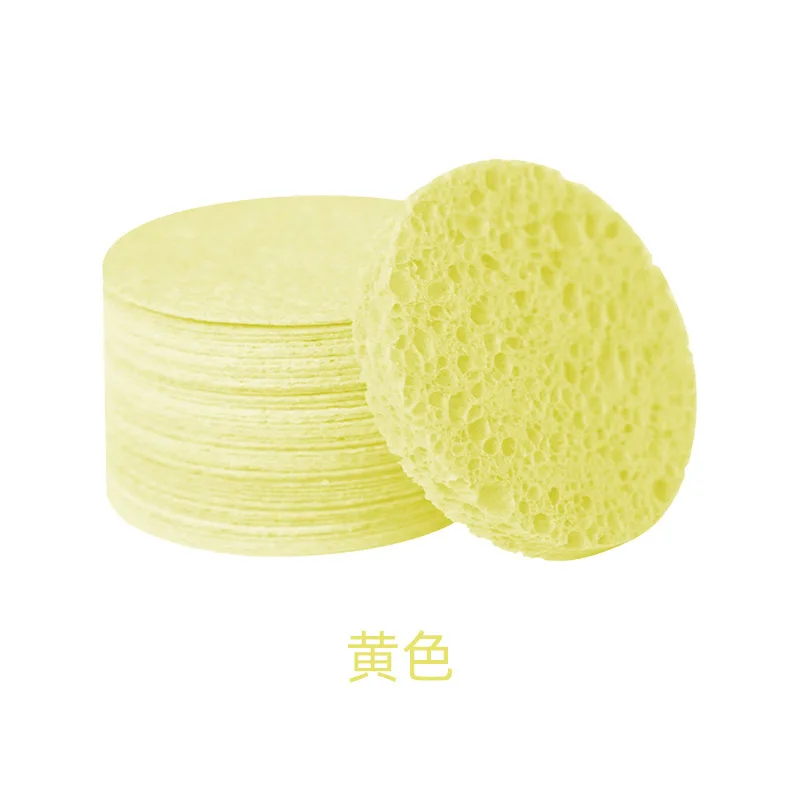 10Pcs Round Compressed Wood Pulp Cotton Kitchen Cleaning Sponge Is Not Easy To Get Oily Washing Dishes Swell in Contact Water