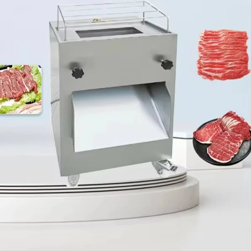 

Stainless steel commercial automatic meat cutter high efficiency frozen meat cutter