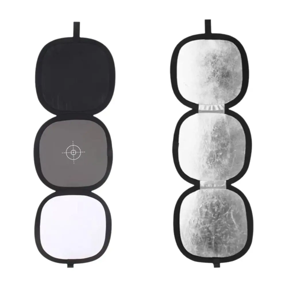 Immagine 4: Riflettore a tre ante a due lati Design 3in1 Riferimento al 18% Disco pieghevole Presa manuale Diffusore di luce Riprese video