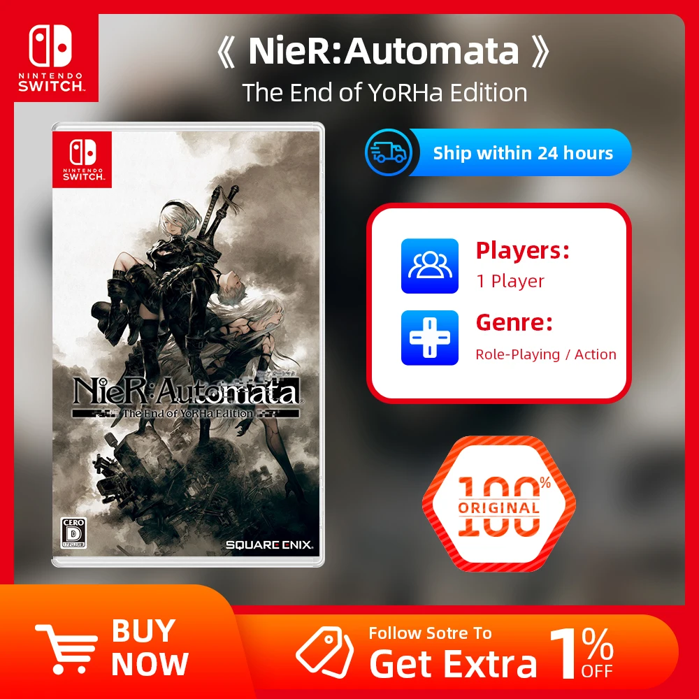 Nintendo Switch - NieR Automata The End of YoRHa Edition - for Nintendo Switch OLED Lite Physical Game Card