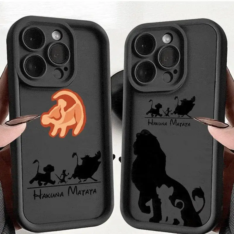 Disney Lion King Angel Eye Ladder Case For Apple iPhone 11 15 Pro Max 14 Plus 13 12 Shockproof Shell Silicone Funda Phone Cover