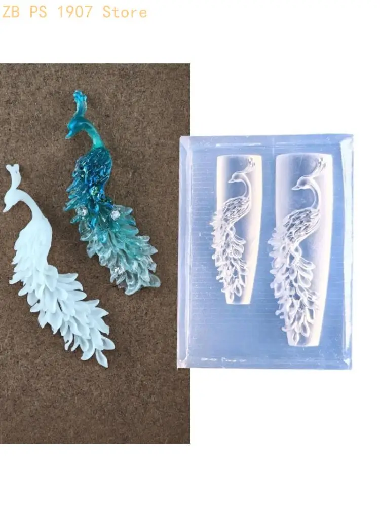 Reusable Peacockbird Design Mold Silicone Tool For 3D Art Creation 55KA