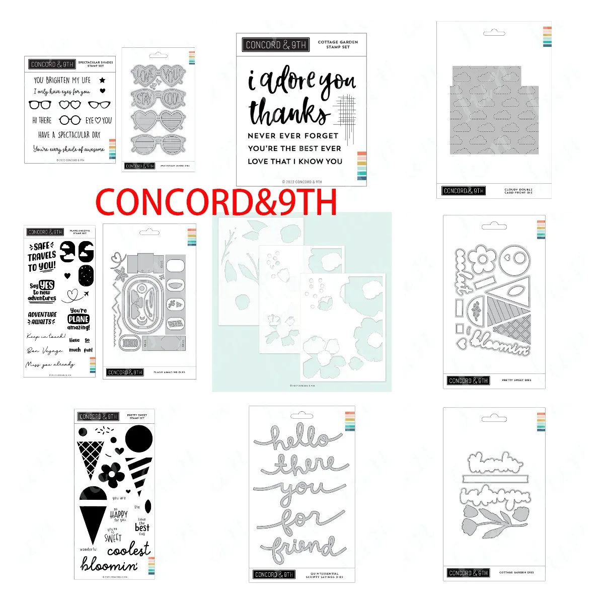 New Cutting Dies for 2024 Cloudy Double Card Front Die and Clear Stamps Drawing Stencils Coloring DIY Photo Albums Scrapbooking