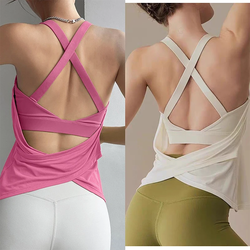 Yoga Beautiful Vest with Chest Pad Shockproof Running Sports Bra Quick-drying Breathable High-strength Fitness Clothing Top Suit