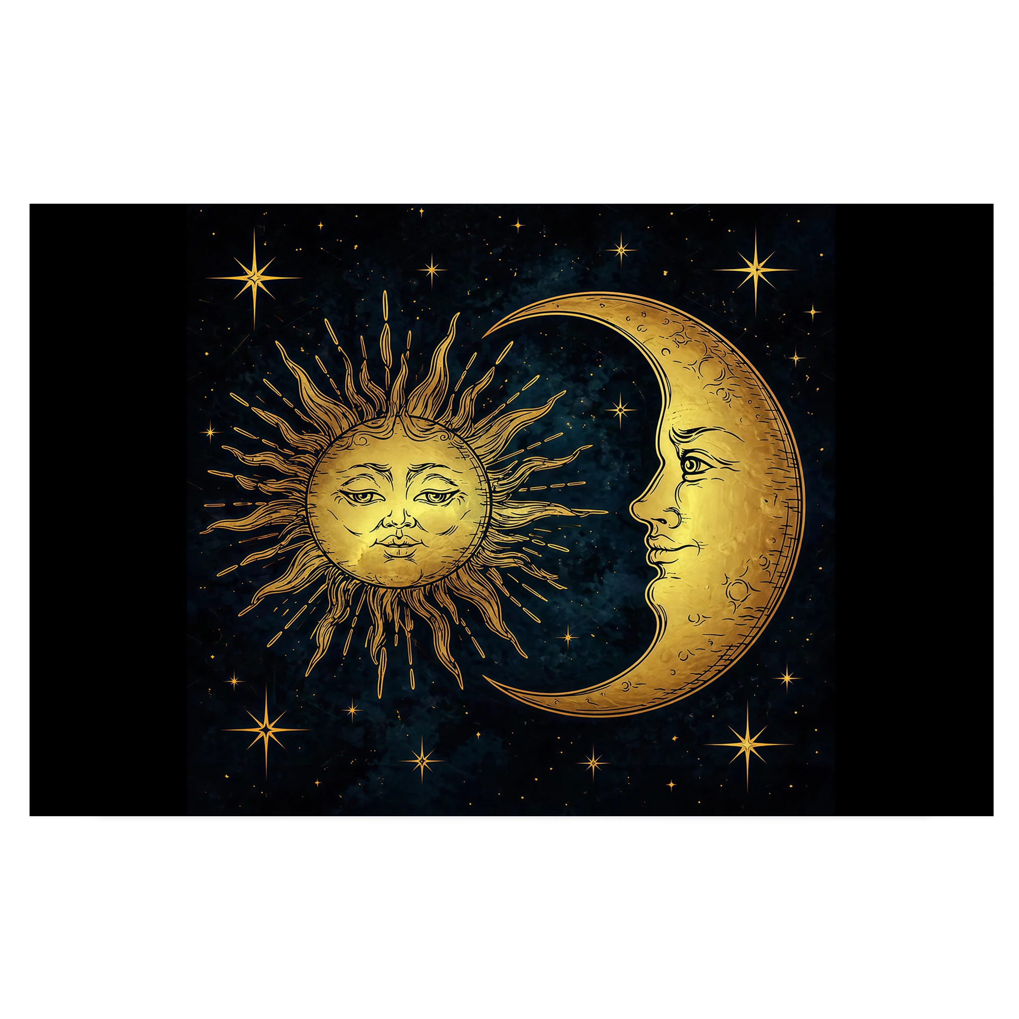 Vintage Sun and Moon Doormat Retro Celestial Astrology Floor Mat Non-Slip Absorbent Rug for Entryway Bathroom Kitchen Home Decor