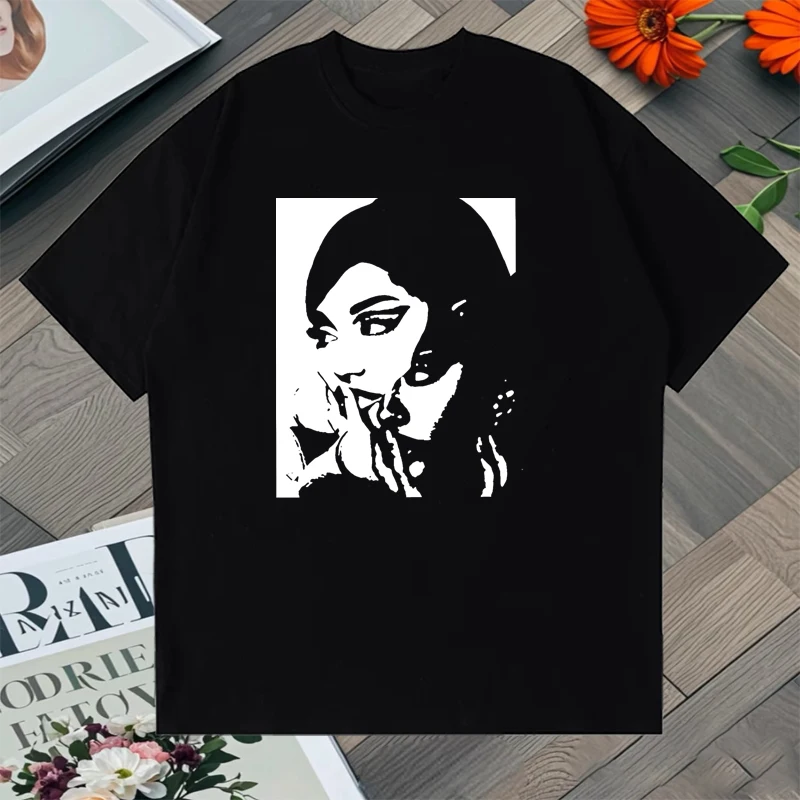 

Hot sale Ariana Grande Music Album Graphic Printed Men Women Oversized Tee shirt 100% Cotton short sleeve t-shirts Unisex Tops