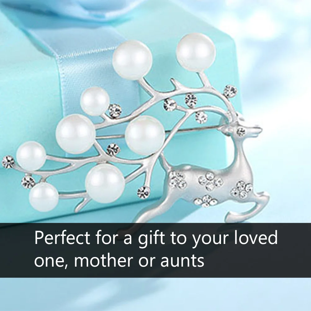 

2Pcs Alloy Brooch Artificial Pearl Lapel Pin Decorative Christmas Women Delicate Corsage Pin Buckle Jewelry Accessories Gifts
