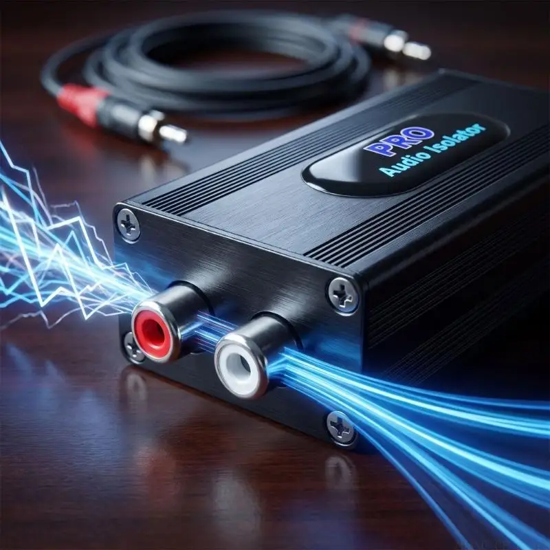 M5TD Car Music Ground Isolator with Double Channel Paths, Metal Housing and Plugs and Play Setups for Cleaner Analogs Sound in