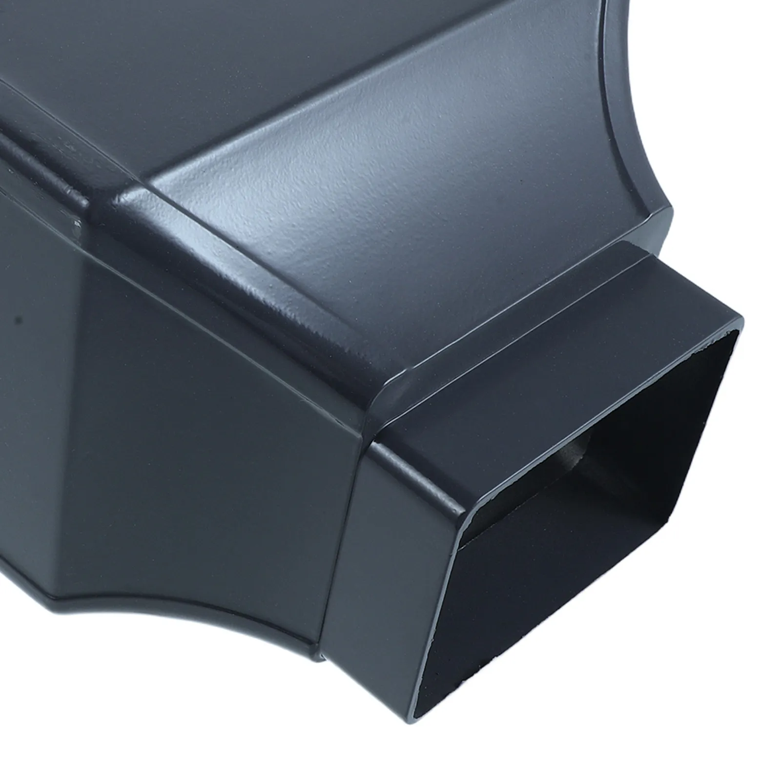 Aluminum Alloy Rainwater Collector Diverter Grey Arc Design Downspout Adapter Outdoor Gutter Extension Drainage System