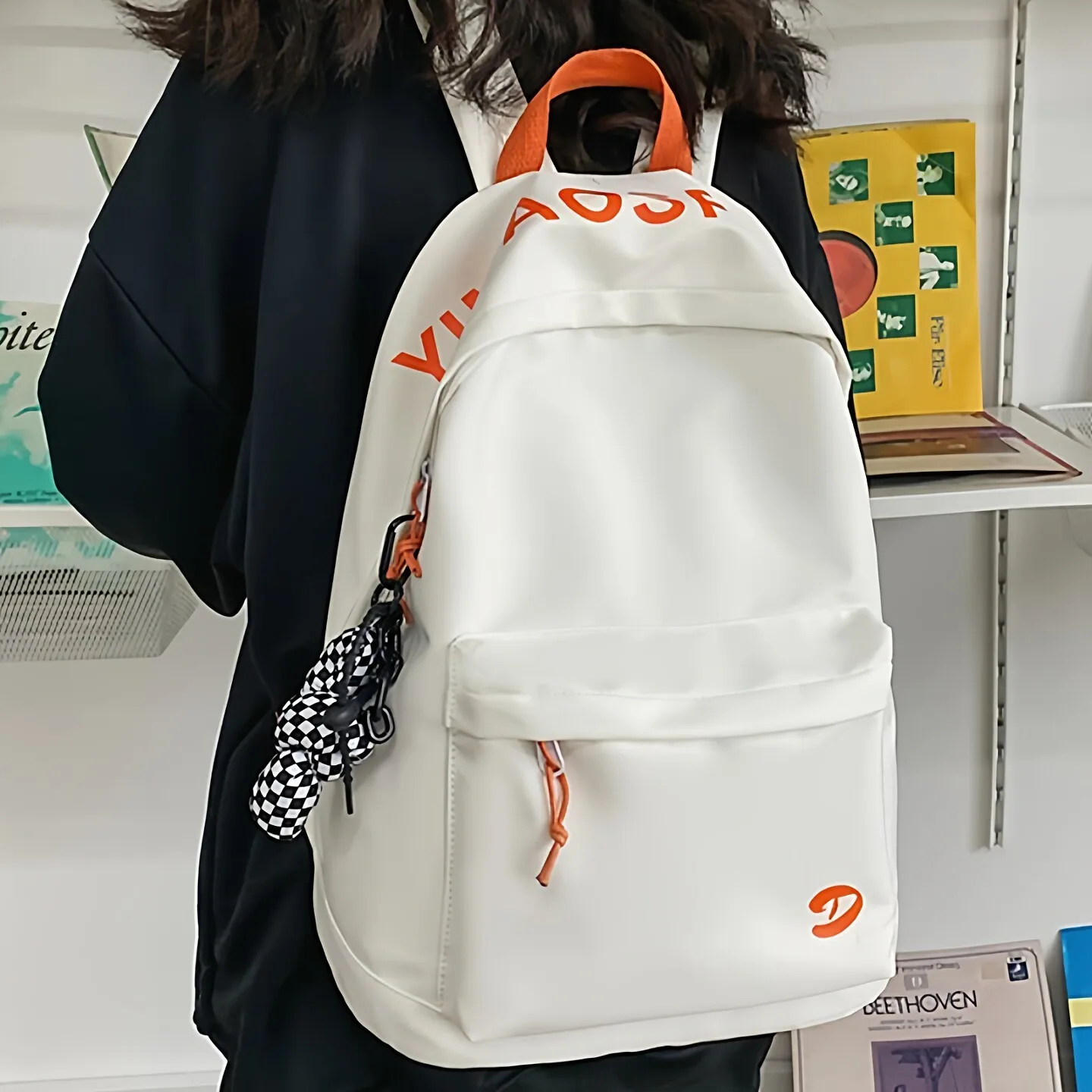 Casual Large Capacity Men's Backpack British Style Dual-Shoulder Bag for High School And College Students Teenagers Unisex