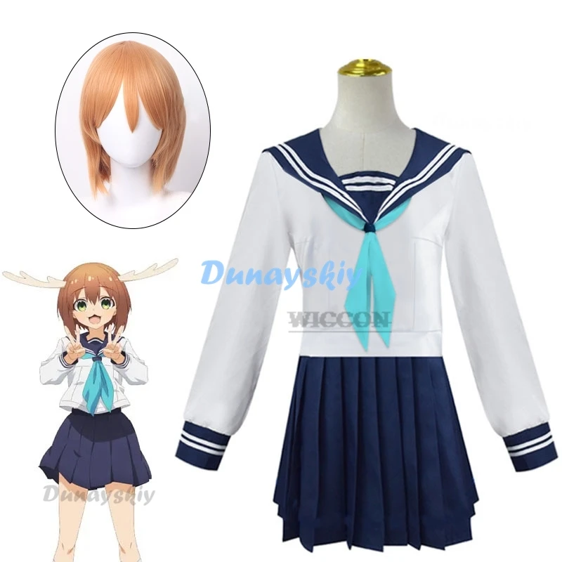 ชุดคอสเพลย์อนิเมะชิกาโนะโกะคอสเพลย์วิกผม Koshi torako JK ชุดนักเรียนหญิงชุดกะลาสีเสื้อกระโปรงฤดูร้อนทุกวัน