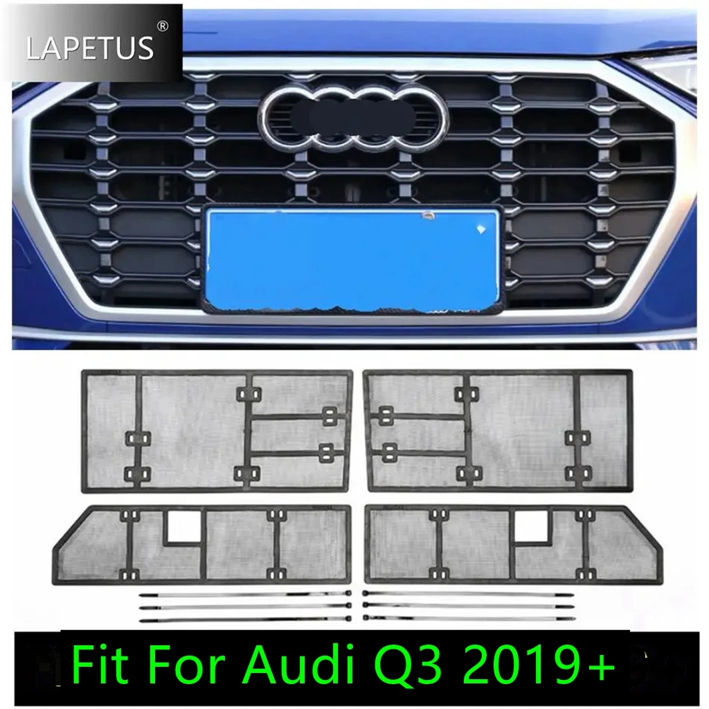 

Fit For Audi Q3 2019 - 2024 Accessories Car Middle Insect Screening Mesh Front Grille Insert Net Anti-leaf Dust Protection Cover