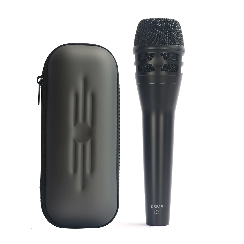 ميكروفون صوتي ديناميكي قلبي عالي الجودة احترافي KSM8 مع مشبك لمضيف كاريوكي لأداء مرحلة المغني #6
