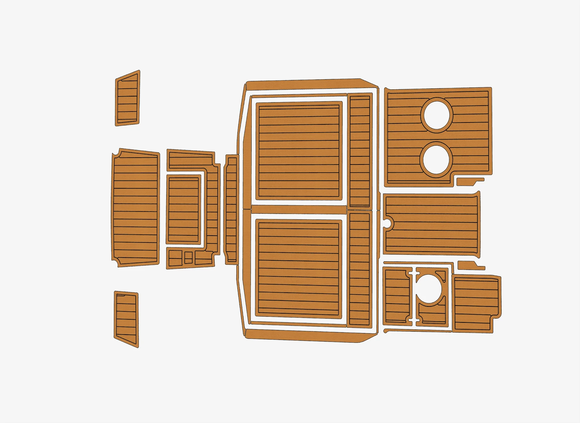 

1991 Cruisers 3060 Rouge 1/4" 6mm EVA foam Non-Slip PVC Teak Decking marine Mat aqua gatorstep carpet Marine Floor