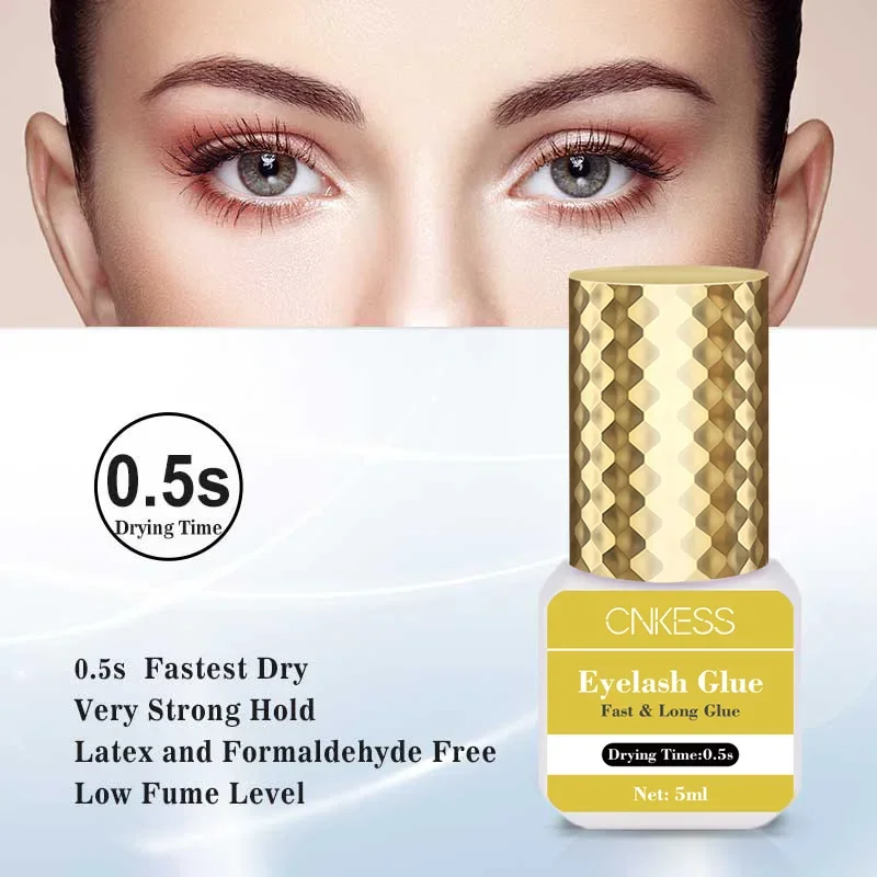 Cnkess Kleber für Wimpern 0,5 s schnell trocknende Wimpern verlängerung Kleber Kleber Kosmetik Wimpern Make-up Werkzeuge cnklash